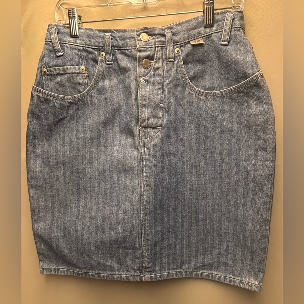 Espirit Women's Vintage HNRY Denim Skirt Size 29 - Picture 2 of 14